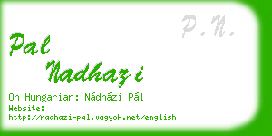 pal nadhazi business card