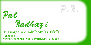 pal nadhazi business card